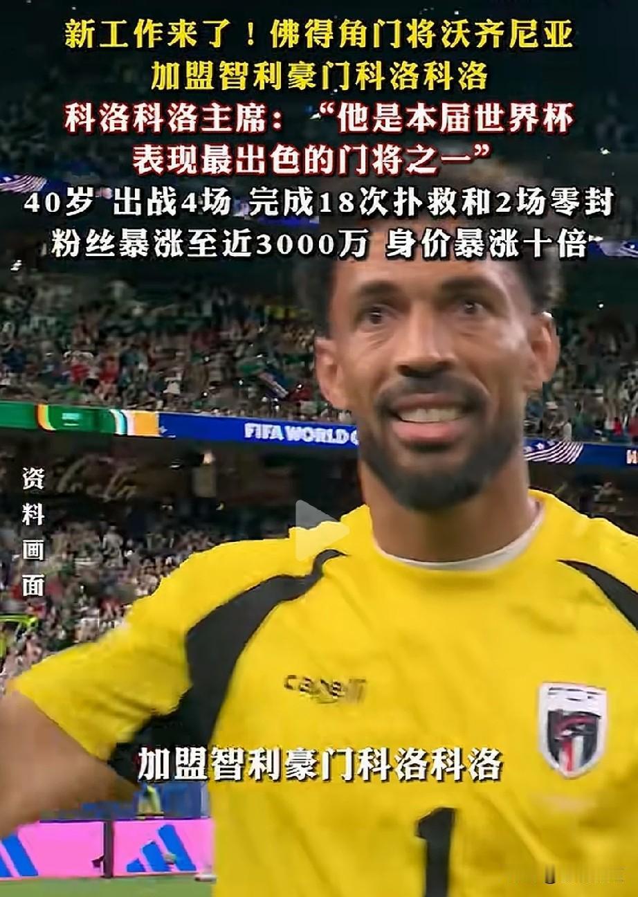 智利4.2万球迷到场欢呼，这一届世界杯，名气最响的沃齐尼亚的出场真亮眼了！这排面