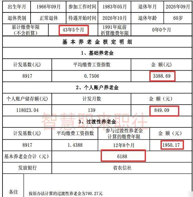 六六年九月的马，干满四十三个年头，月底到手六千一百多，没选延迟，直接走了。
这笔