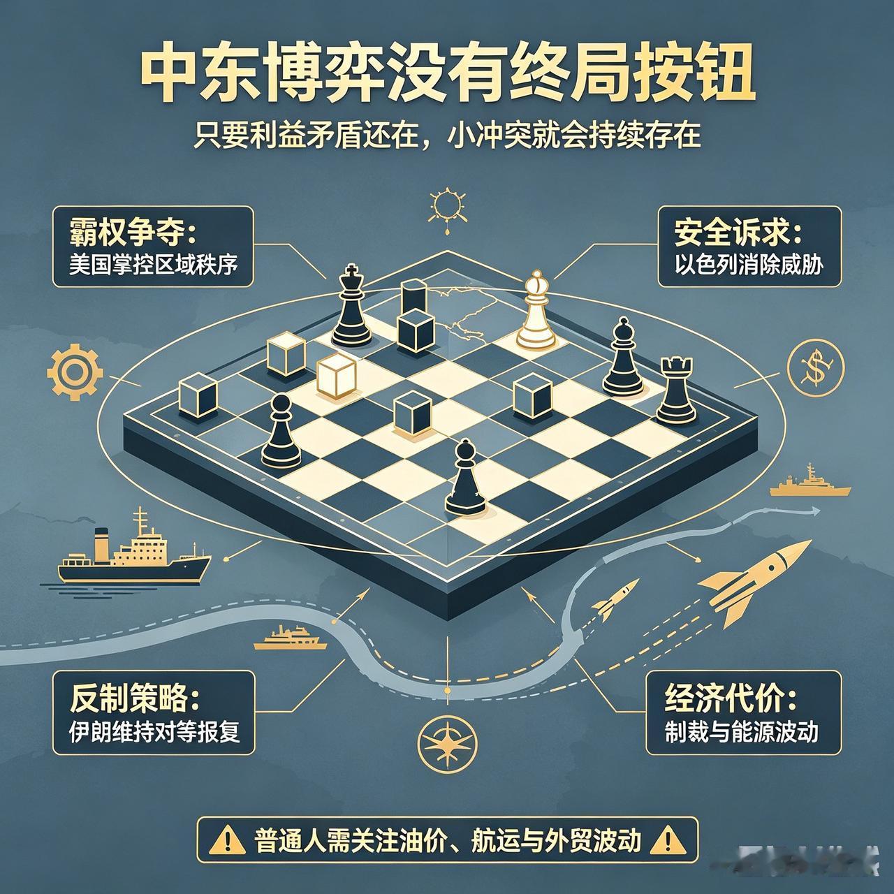 美以、伊朗打来打去，到底什么时候才算到头？结局早就注定

中东局势最近反复紧张，