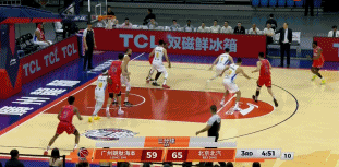 单挑周麦组合！CBA广州负于北京，徐昕10分+6板+1帽，广州内线只有徐昕，一个