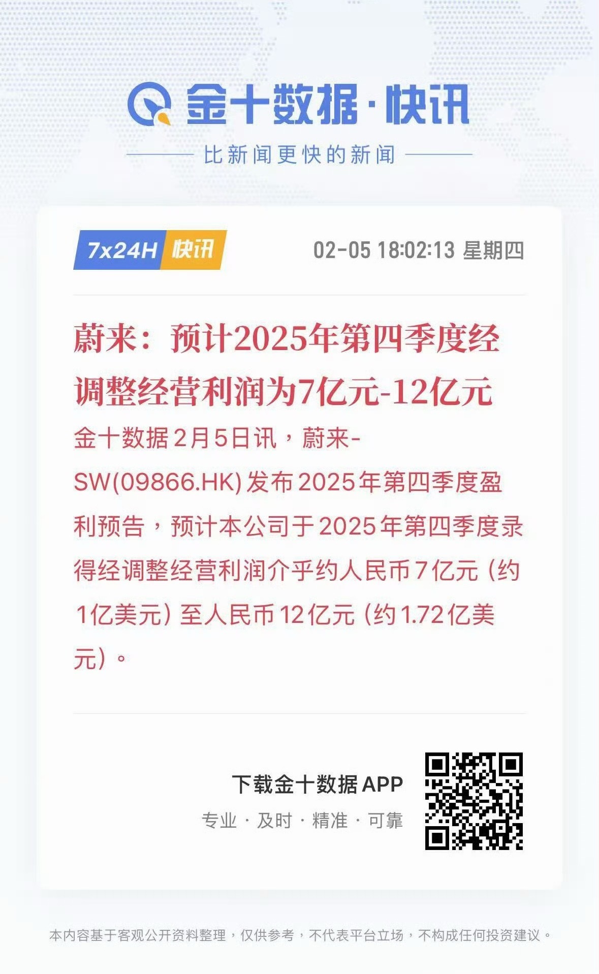 蔚来真的盈利了！斌哥没有骗我们