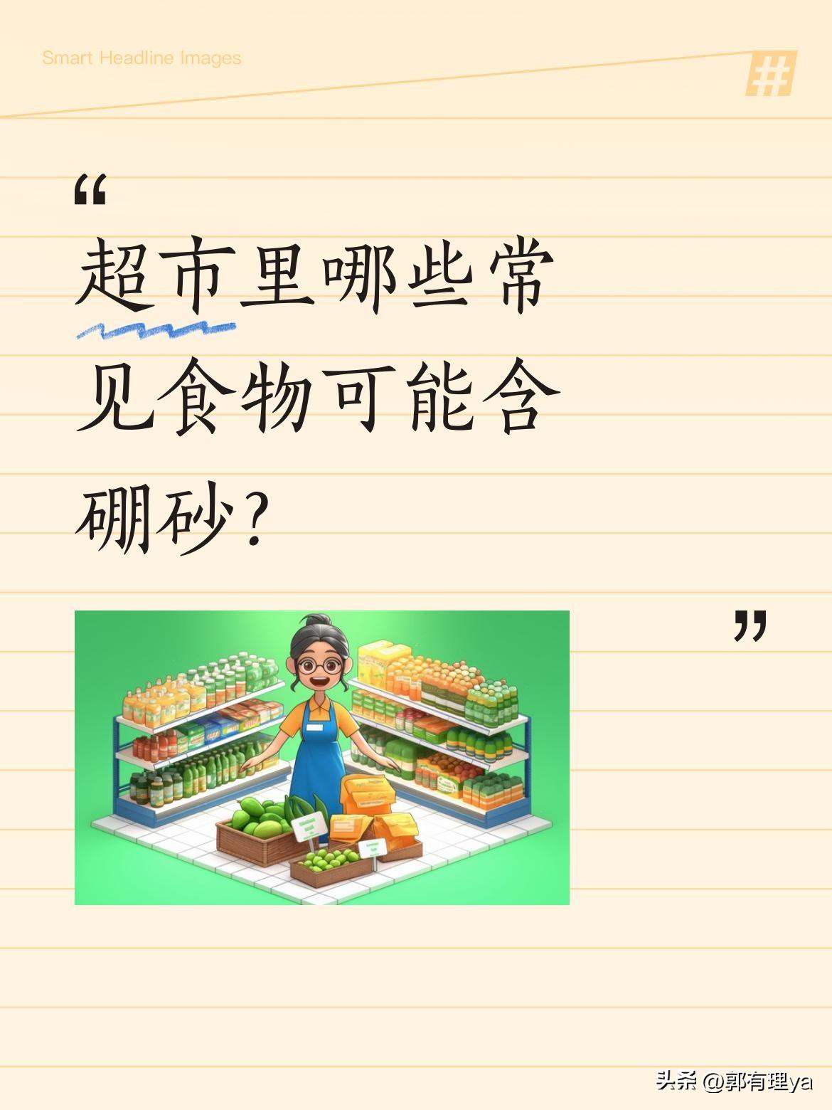 超市里哪些常见食物可能含硼砂？
硼砂是毒性较强的化工原料，进入人体后会转化为硼酸