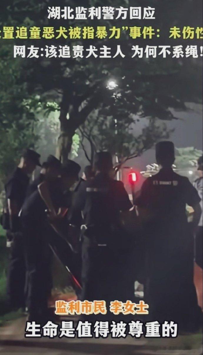 某女士：要温柔对待危害公共安全的大型犬，还要送宠物医院，还要发网上。回应称犬主第