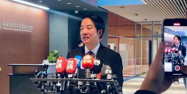 赖清德表示，中国大陆的武力迅速扩张，到今天为止，没有一枚炮弹打到台湾省，这都要归