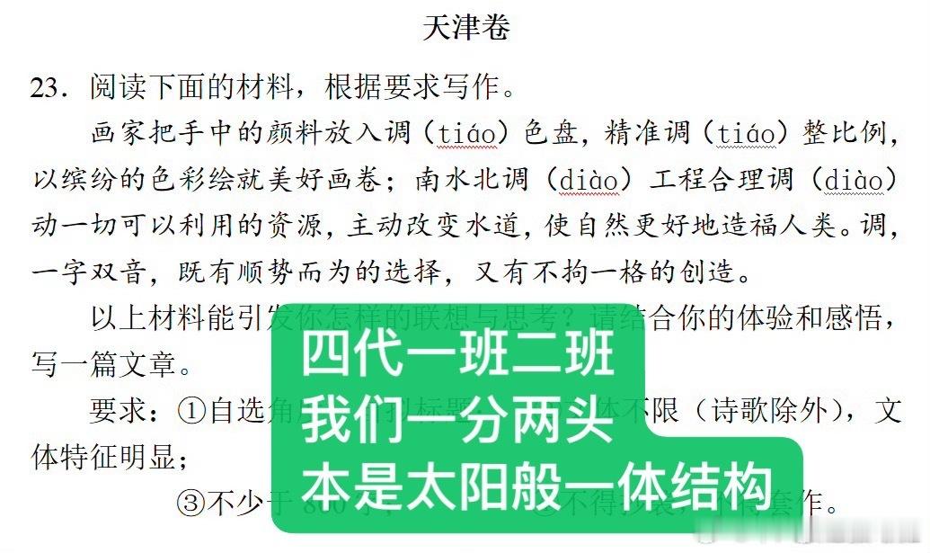 楼丝写高考作文 by bike： 