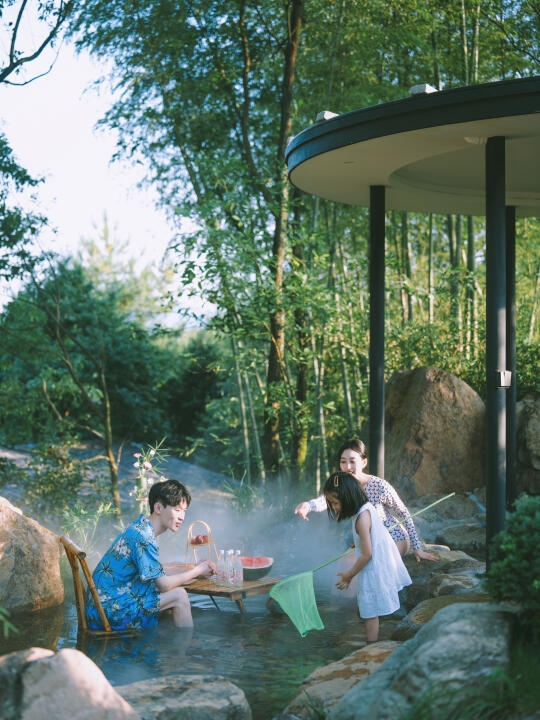 溯溪+私汤+星空泳池💦遛娃神仙地好Chill