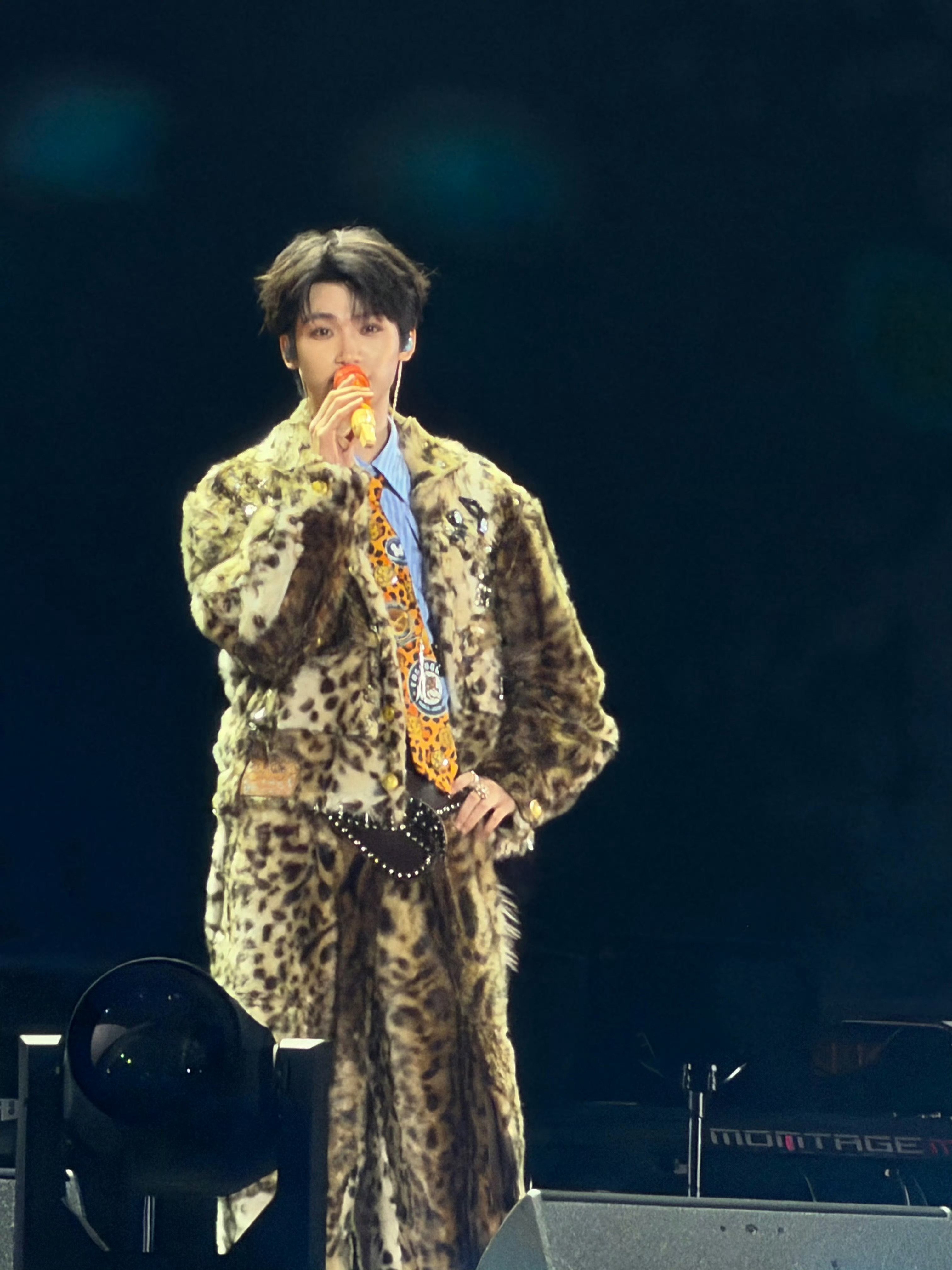 梓渝在杭州音乐节真的帅晕了！豹纹造型帅得太出众了吧～接接接，大接特接梓渝演唱会！