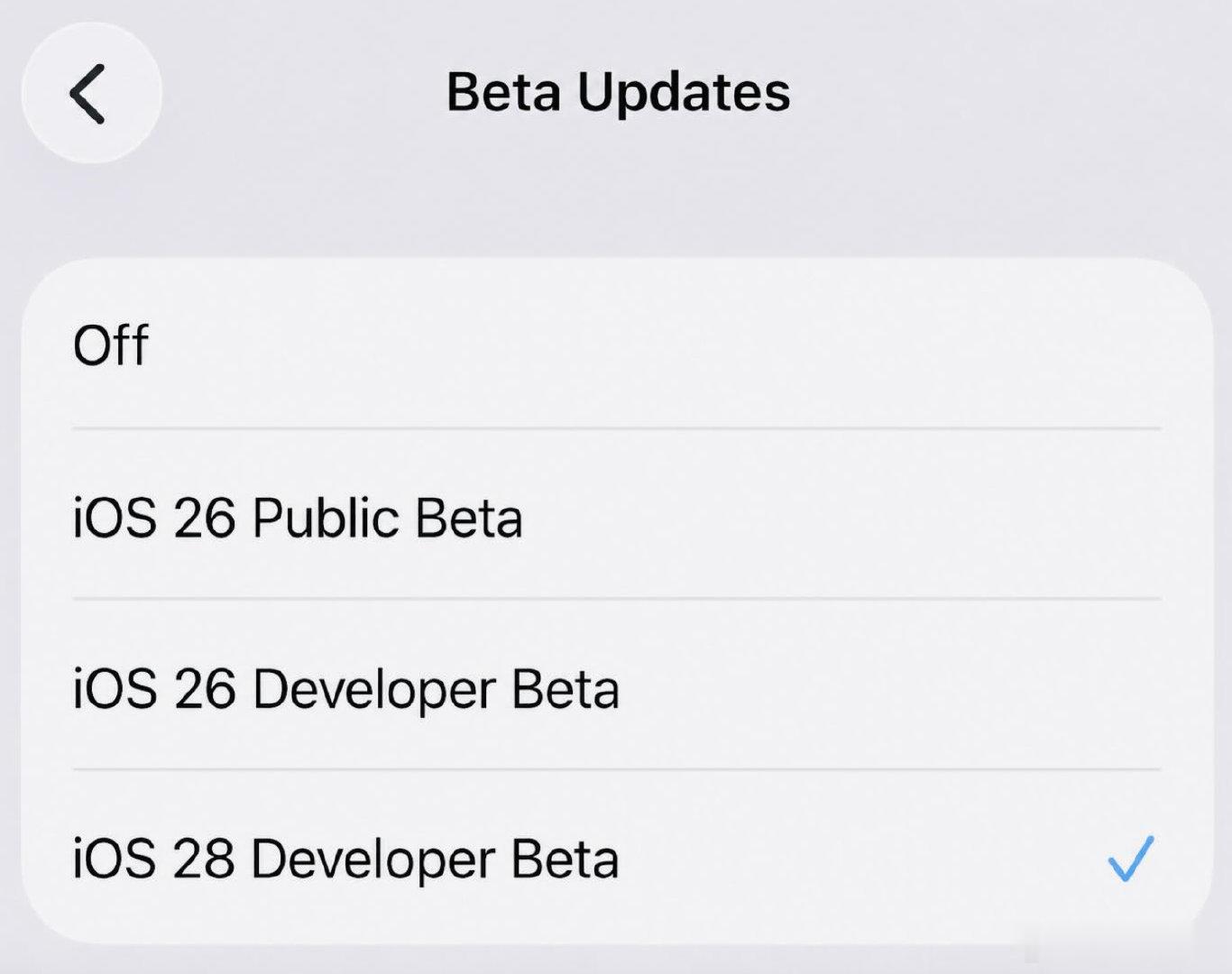 iOS 27 已经发布，看看 iOS 28 ☝️ 