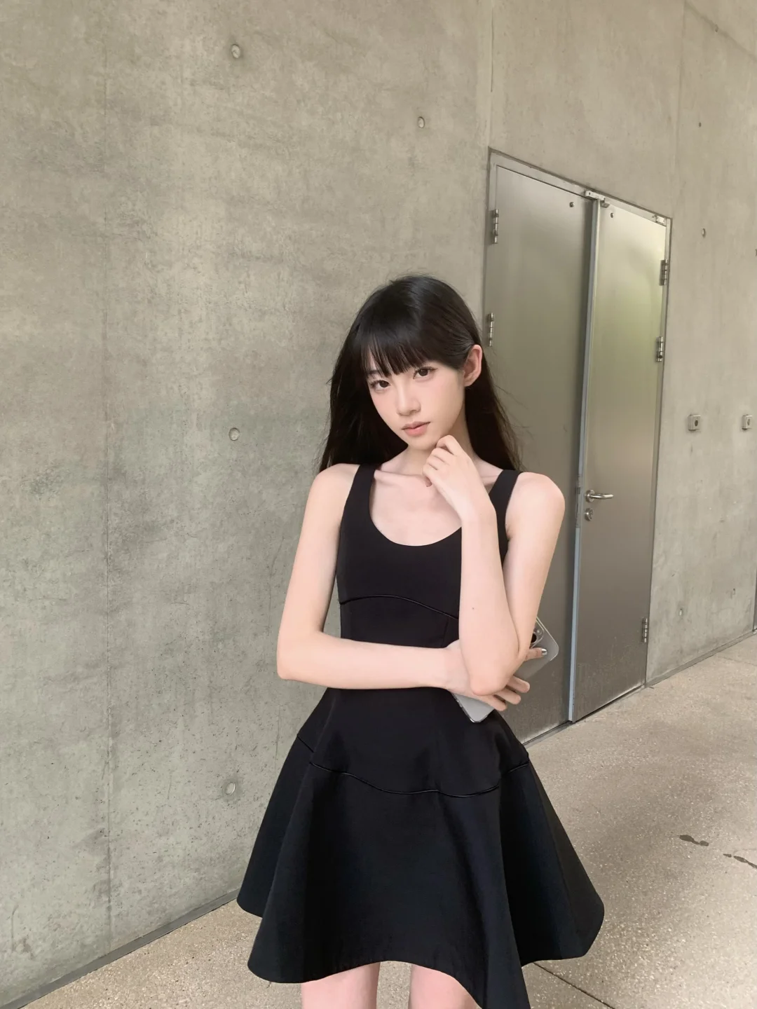 头发吹乱了