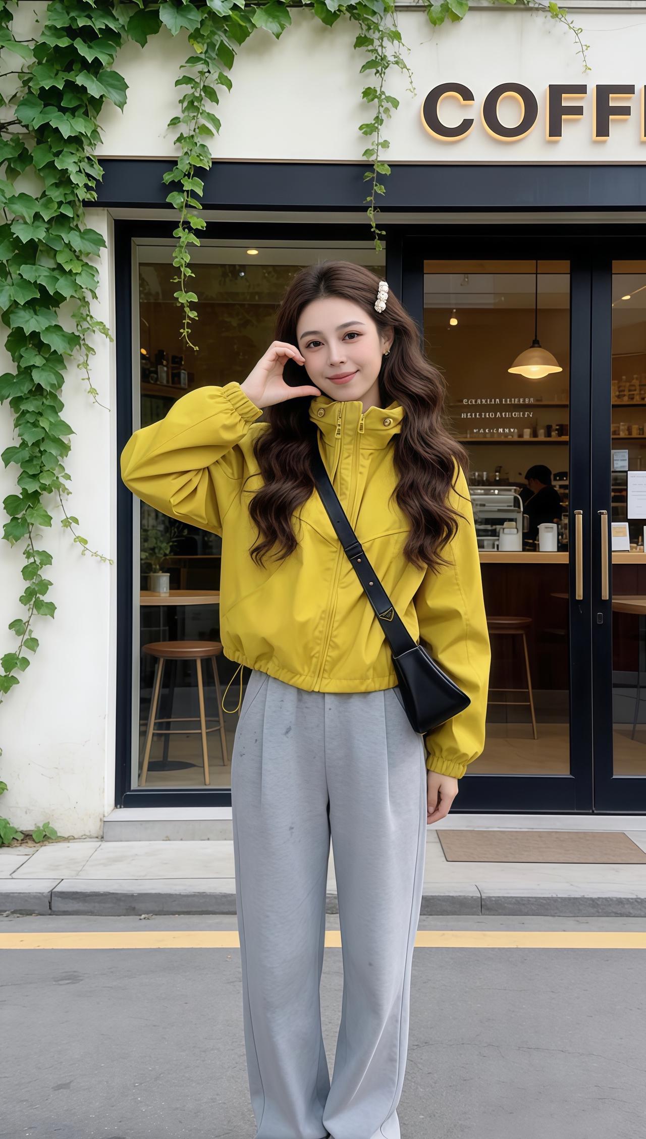 宽松连帽冲锋衣 休闲百搭