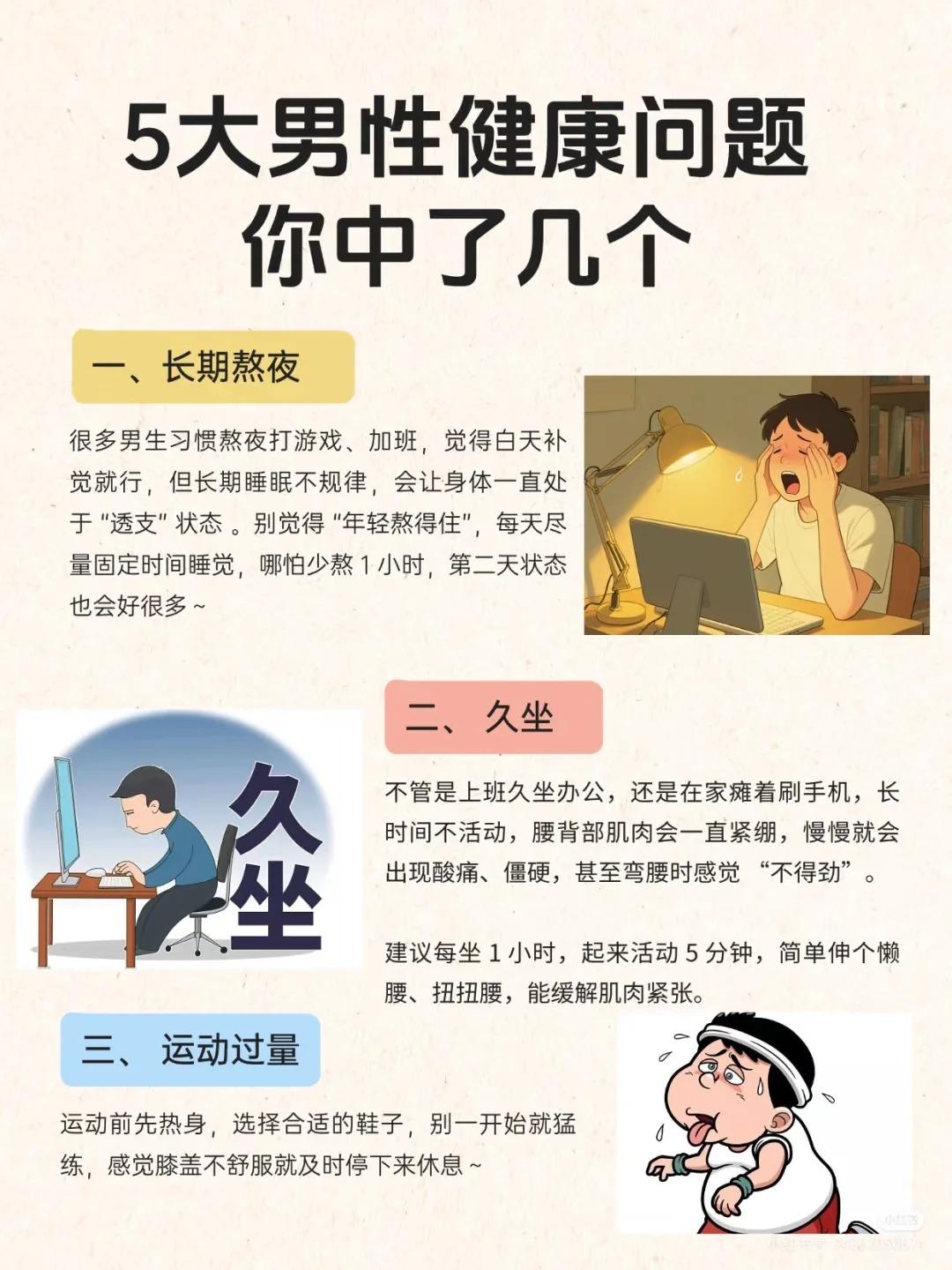五大男性健康问题，你中了几个？