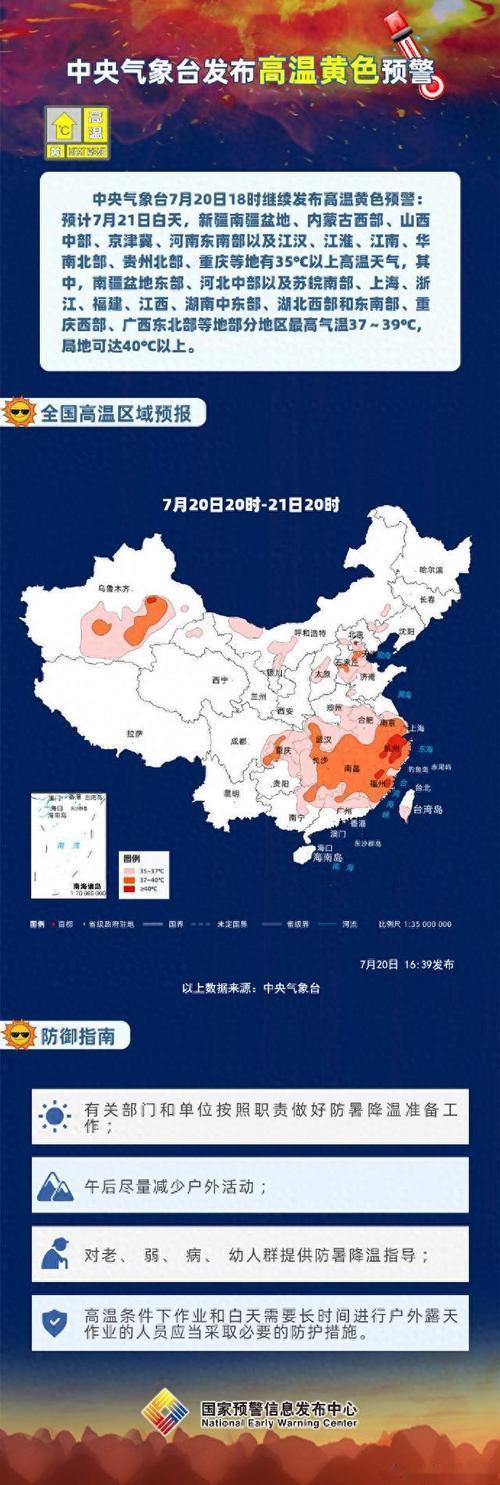 北京市气象台于7月1日16时发布高温黄色预警。7月2日至4日，每日12时至18时