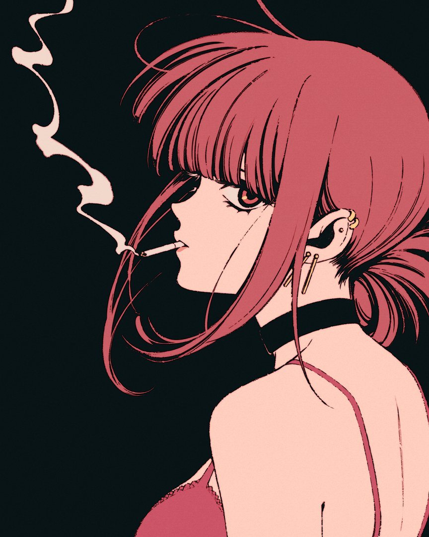 『在超市后门吸烟的二人』 ​​​田山 ​​​画师：moshimoshibe ​​
