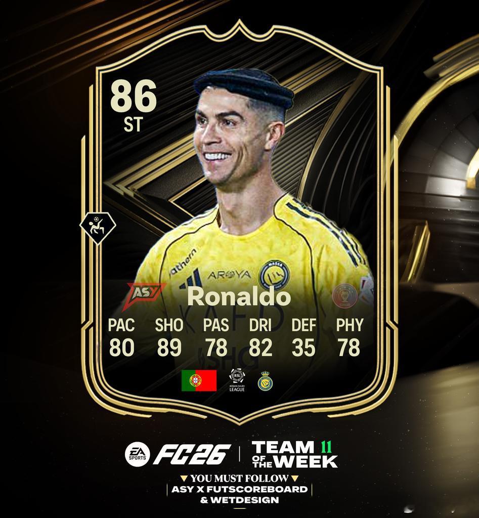 总裁入选本周FUT周最佳阵容！数据为正式数据。