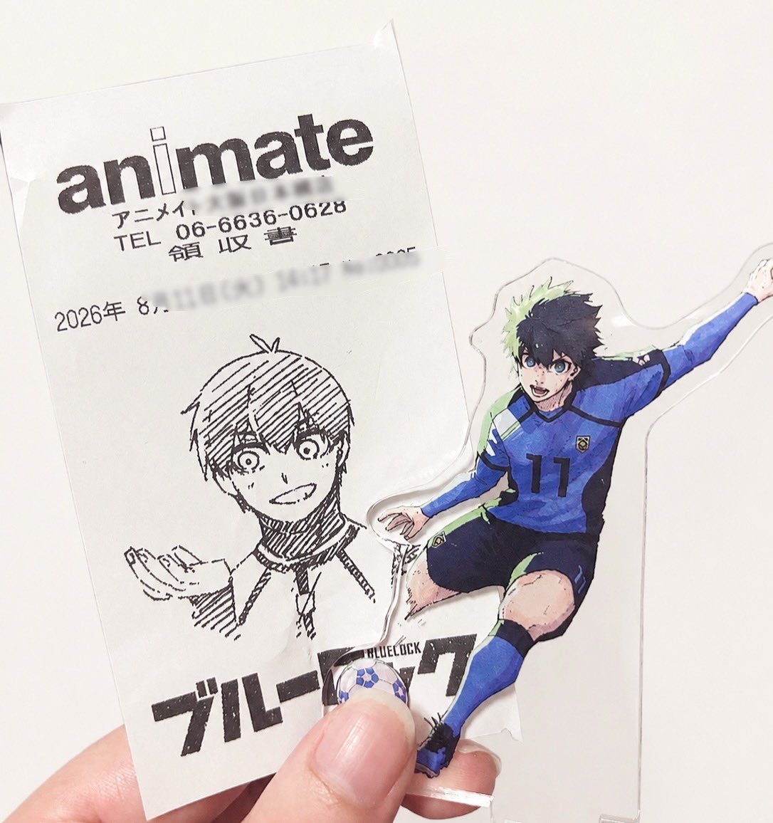 animate的收银小票上有可爱洁宝洁世一