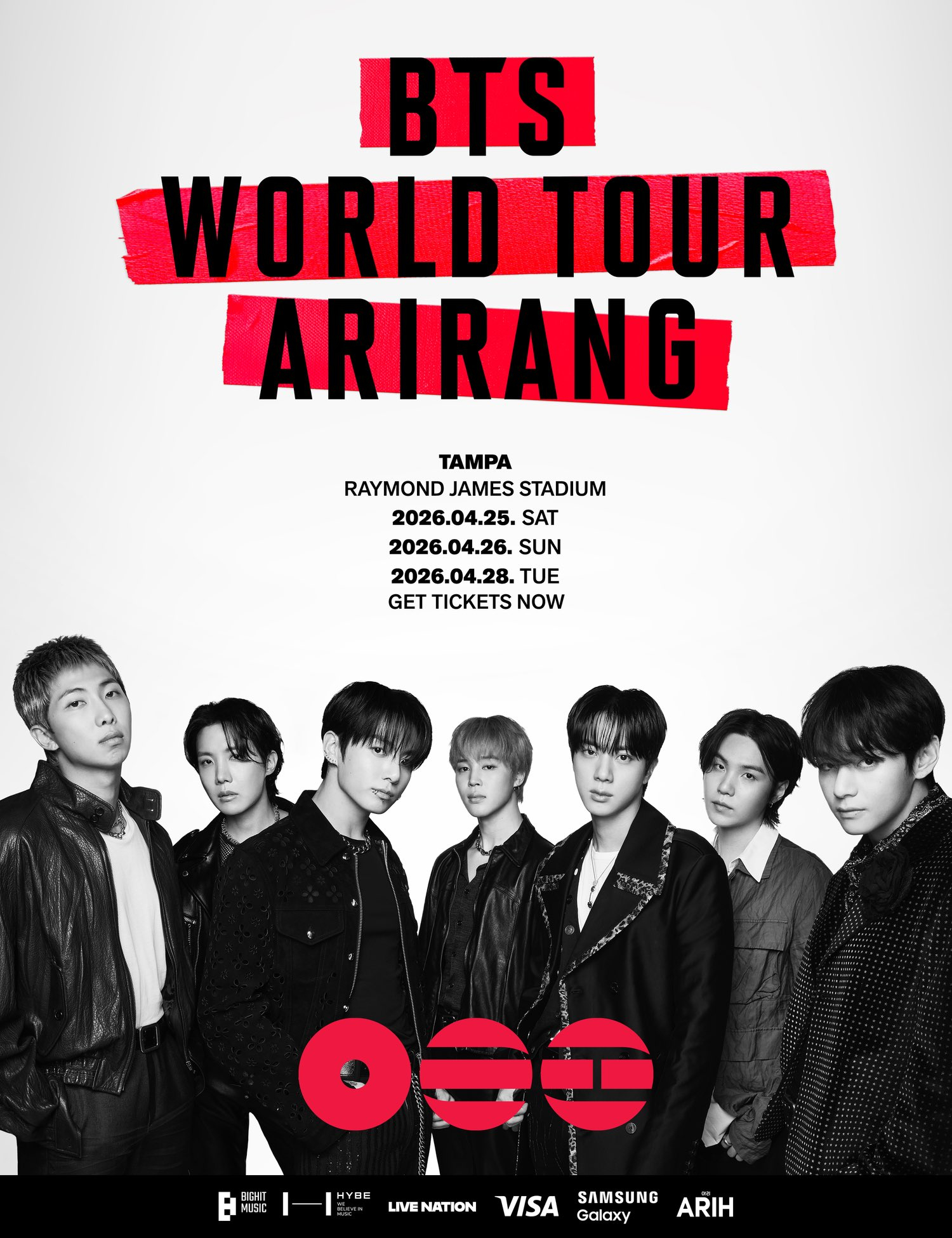 BTS巡回演唱会《ARIRANG》票房更新🇺🇸美国坦帕Raymond Jam