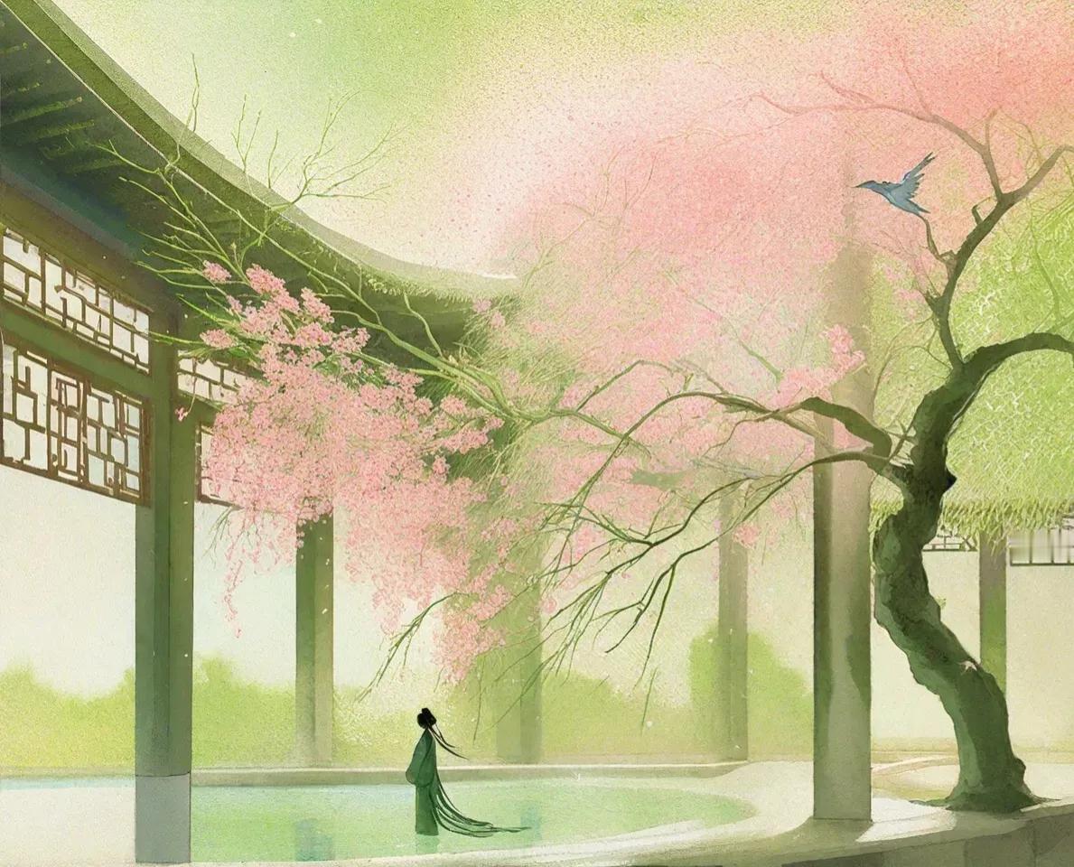 月浅灯深，梦里云归何处寻。——纳兰性德《采桑子·明月多情应笑我》
【释义】月光凄