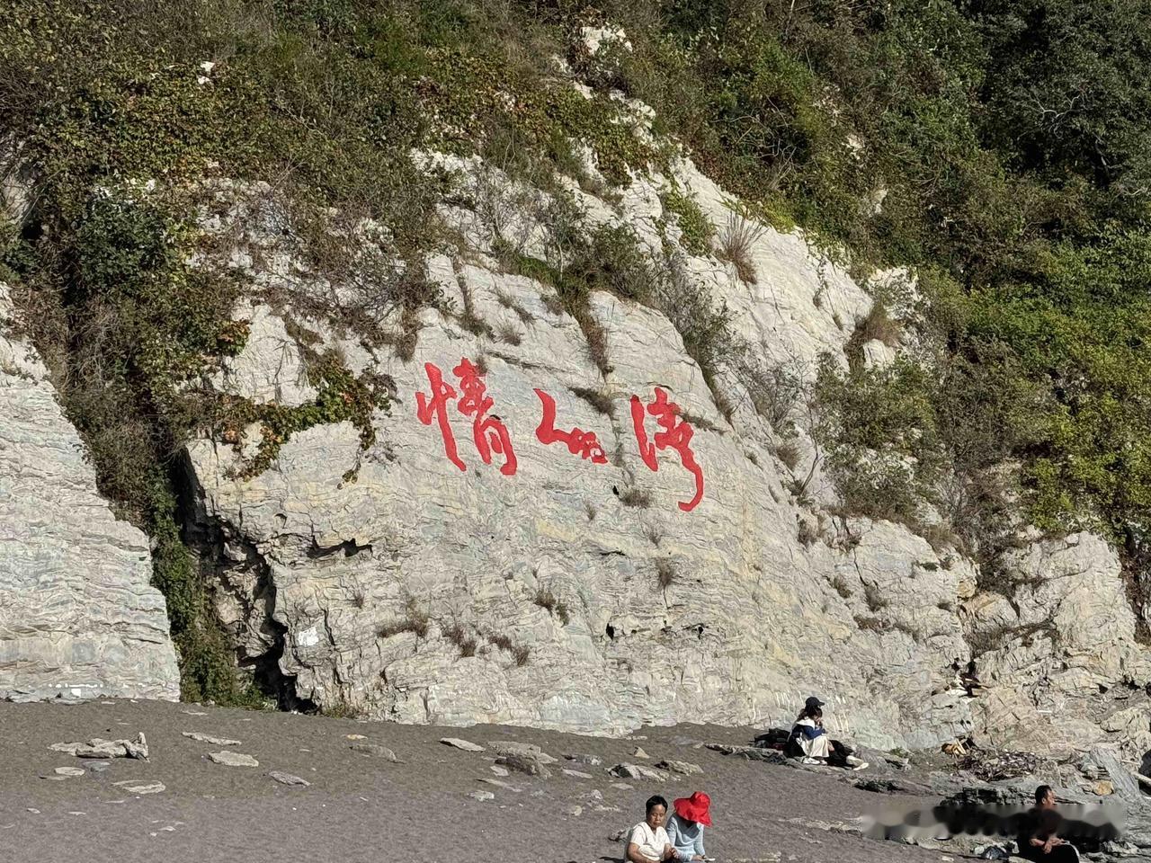 大海铺开一片澄澈的蓝，
层层白浪此起彼伏，
海浪声声不绝。

沙滩上游玩的人们，