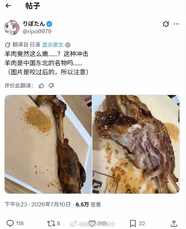 日本人被东北羊肉的鲜嫩彻底“暴击”到了！海外新鲜事