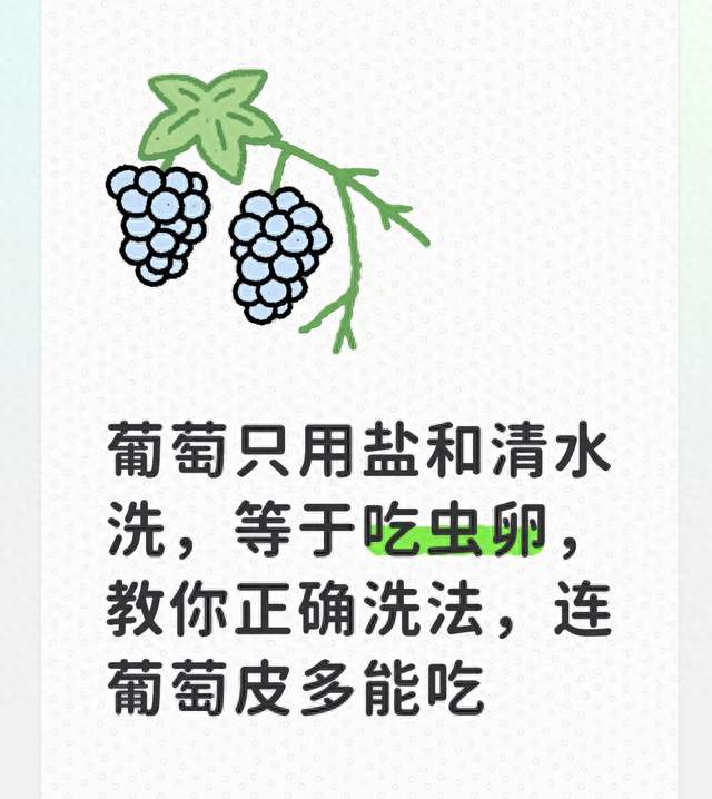 葡萄只用盐和清水洗，等于吃虫卵，教你正确洗法，连葡萄皮多能吃