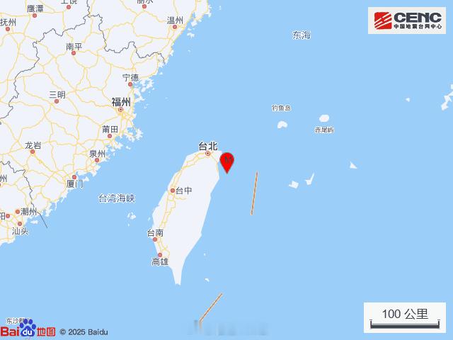 台湾海域6.6级地震据中国地震台网正式测定，12月27日23时5分在台湾宜兰县海