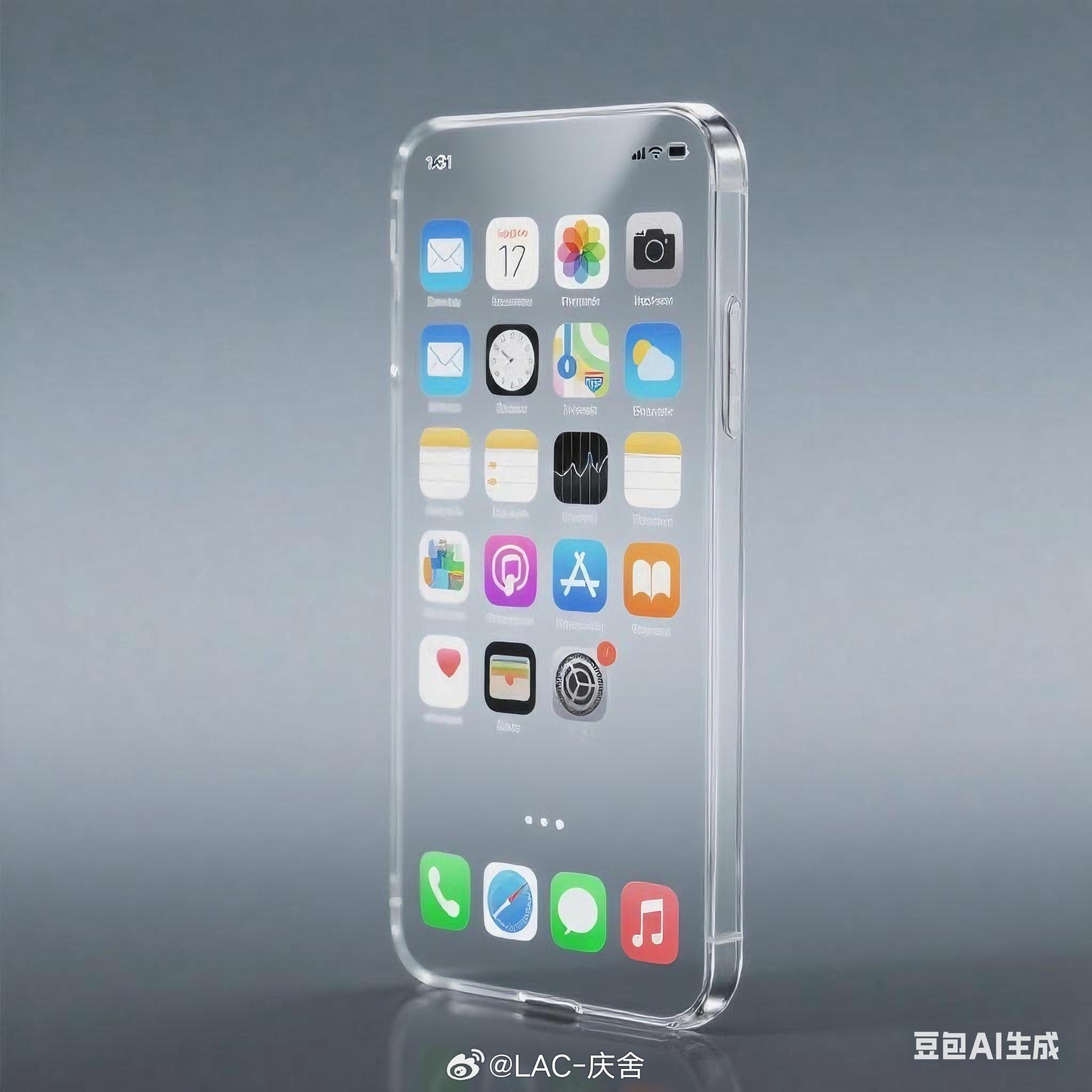 全玻璃iPhone只是大部分人都会再加一个手机壳[笑cry] ​​​