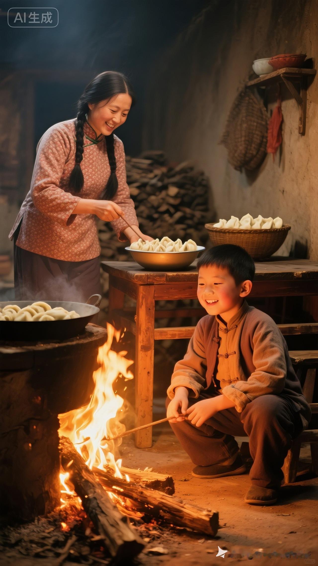 老家的厨房，是座时光的城堡，那口黑黝黝的灶台，藏着我的童年。

记得第一次被爷爷