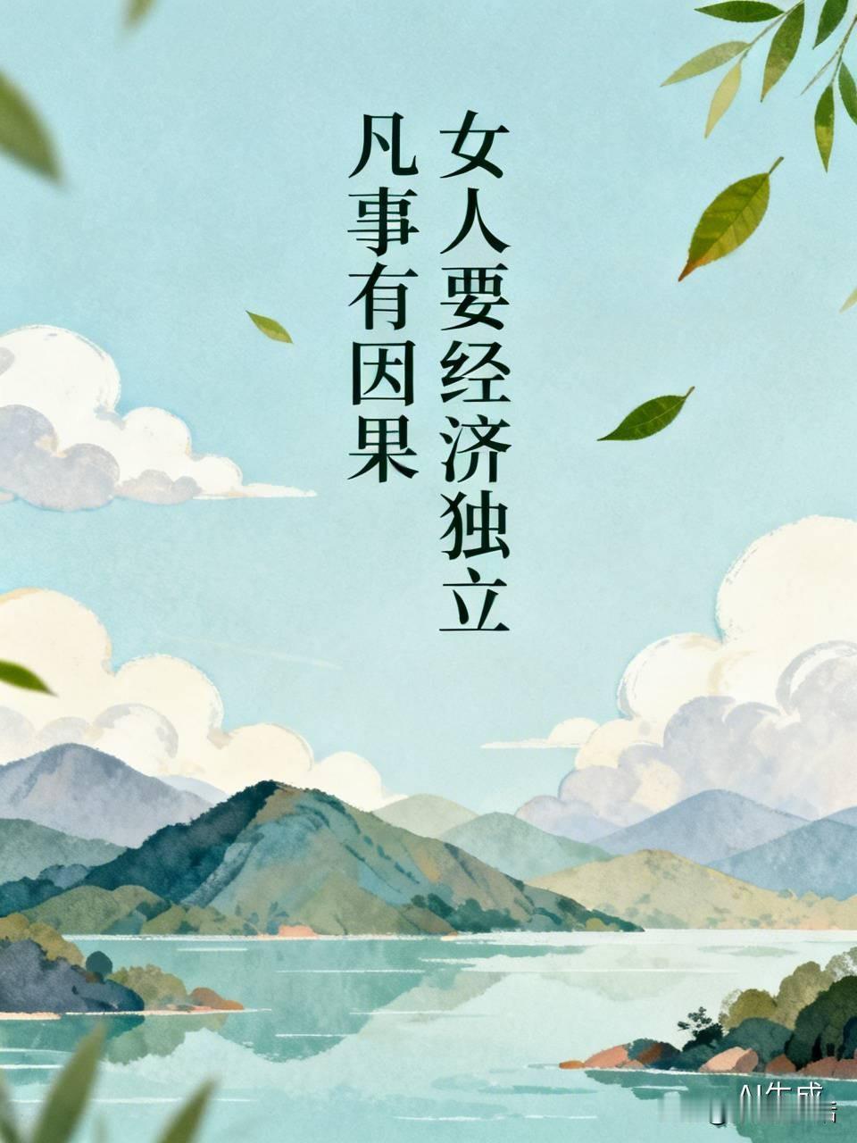 凡事皆有因果，可怜之人，定有可恨之处。
女人在具备挣钱养活自己的能力时，切不可依