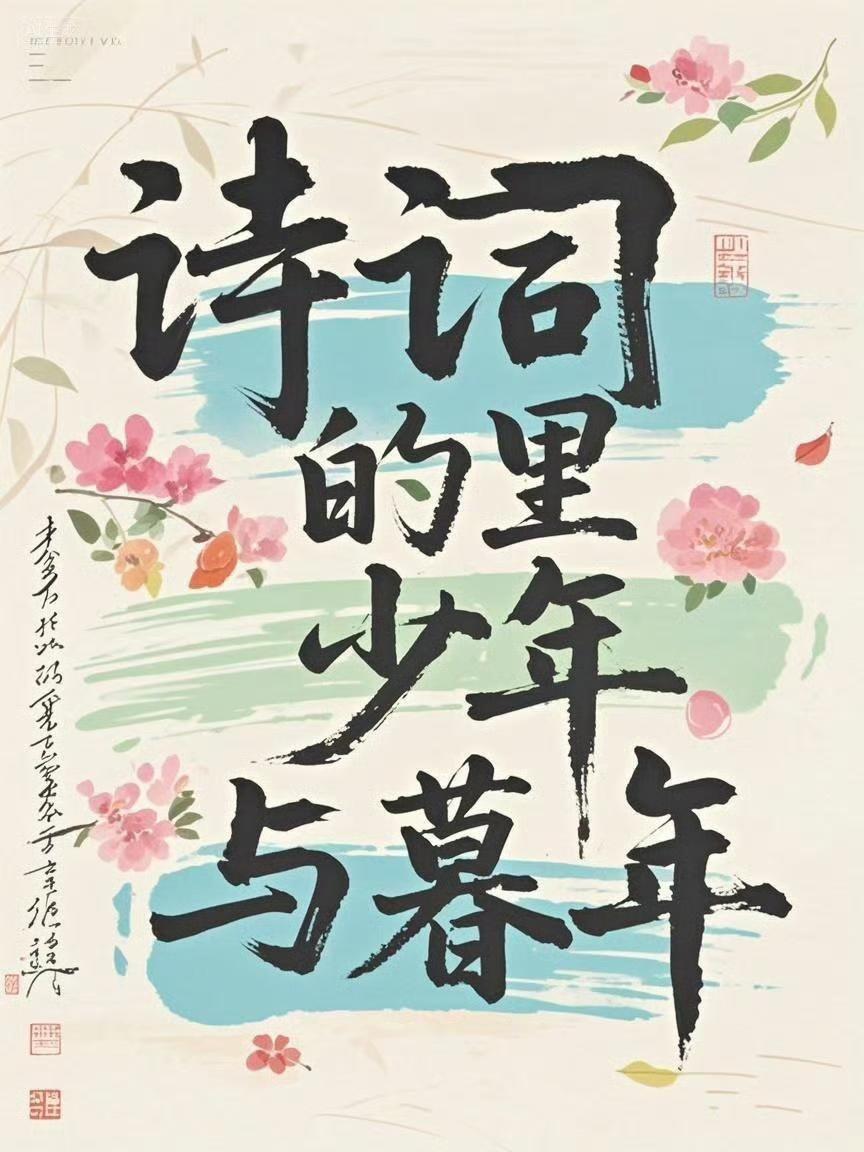诗词里的少年与暮年，
像一场跨越时光的对话。
 
少年时，眼里有山，心里有海，