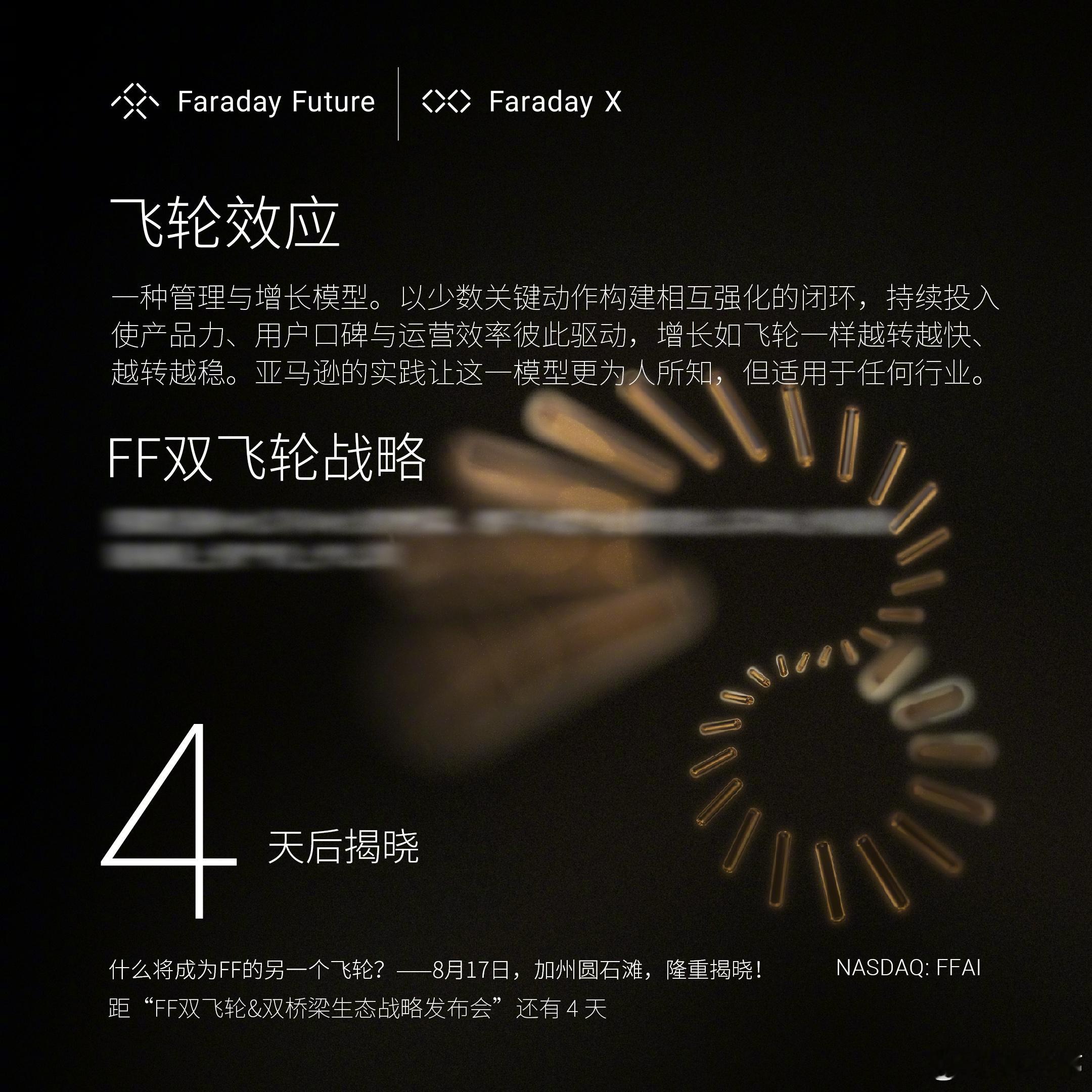 倒计时4天。FF“双飞轮&双桥梁”生态战略发布并启动。“双飞轮效应” 驱动FF战