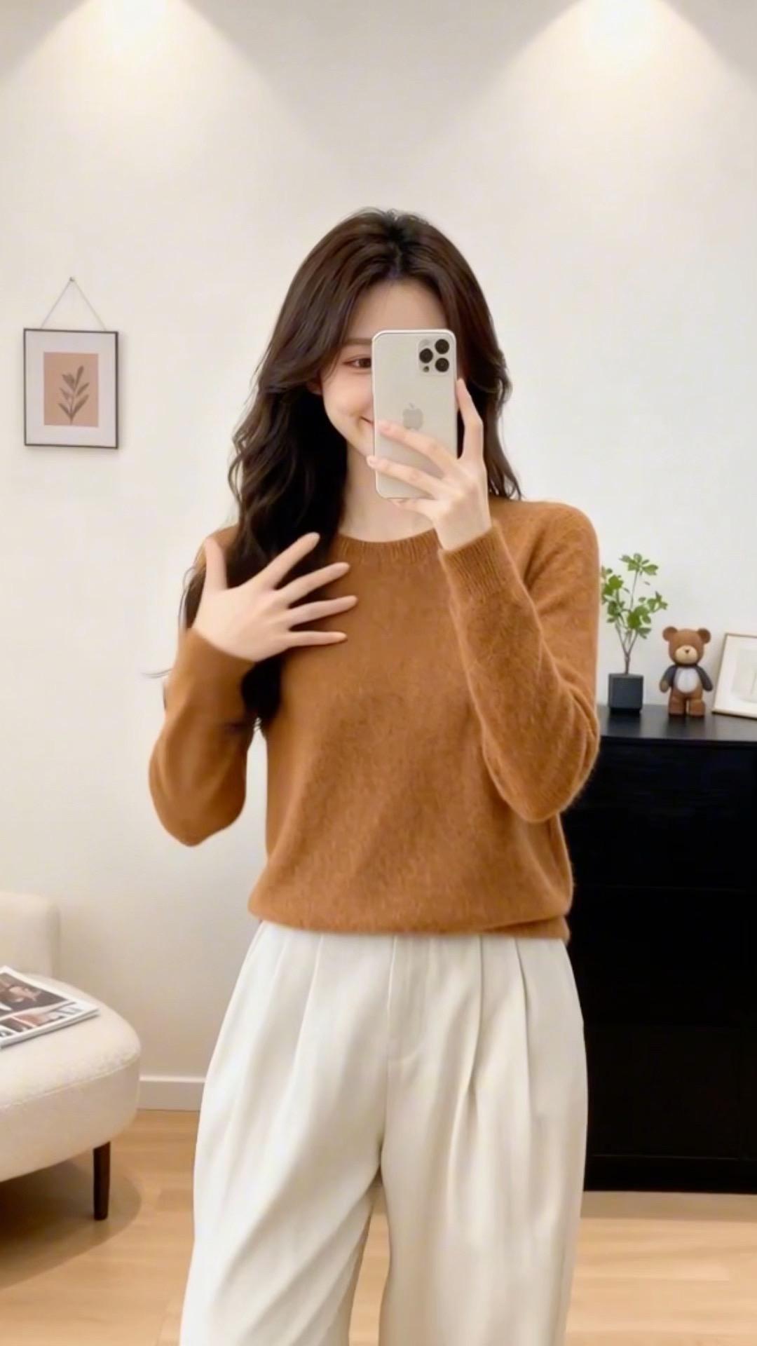 个性穿搭风格 休闲女士毛衫 女士慵懒毛衫 穿搭穿搭 针织打底