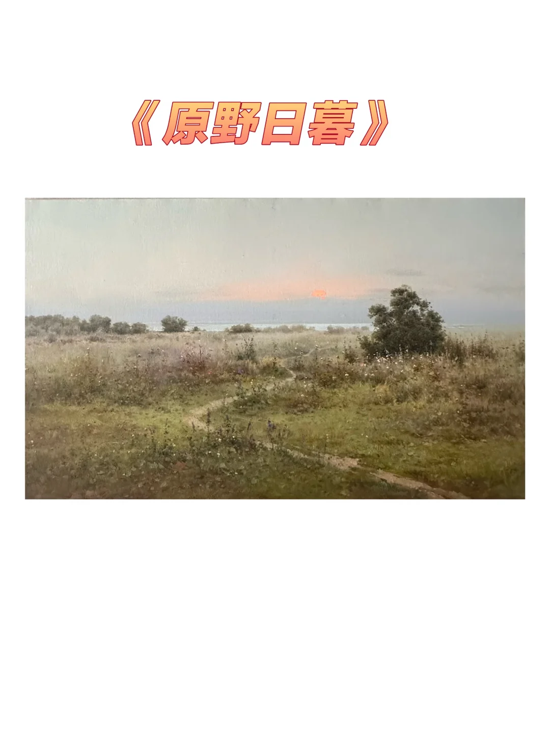 油画｜你要不要来一片草地听晚霞呢