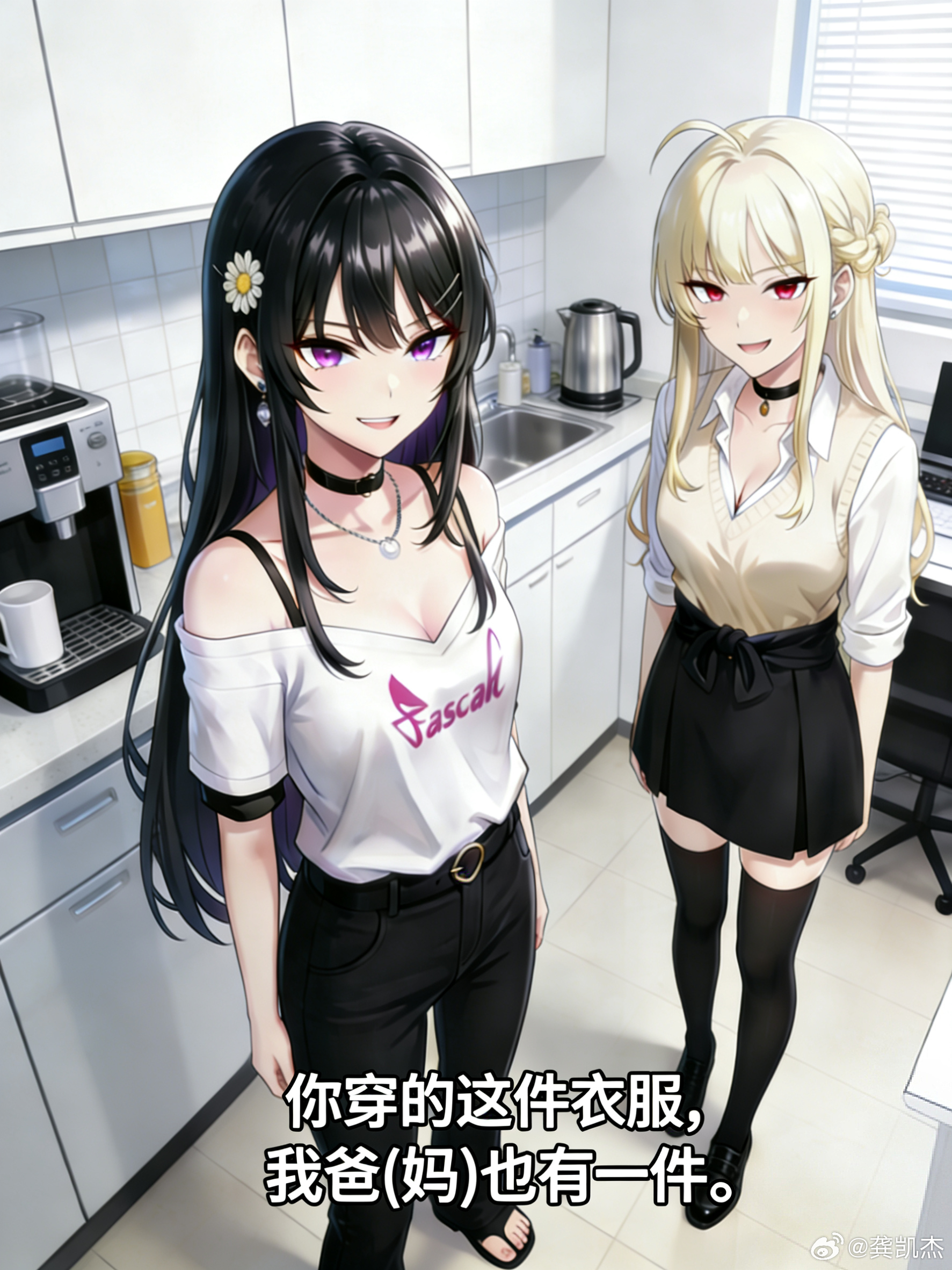 假如你的同事阴阳怪气的对你说说："你穿的这件衣服，我爸（妈）也有一件。"此时高情