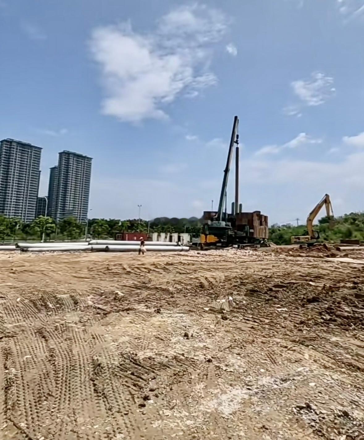 万科在闽侯上街新拿地项目 施工机械已经进场了 效率太高了 拿地还不到15天 