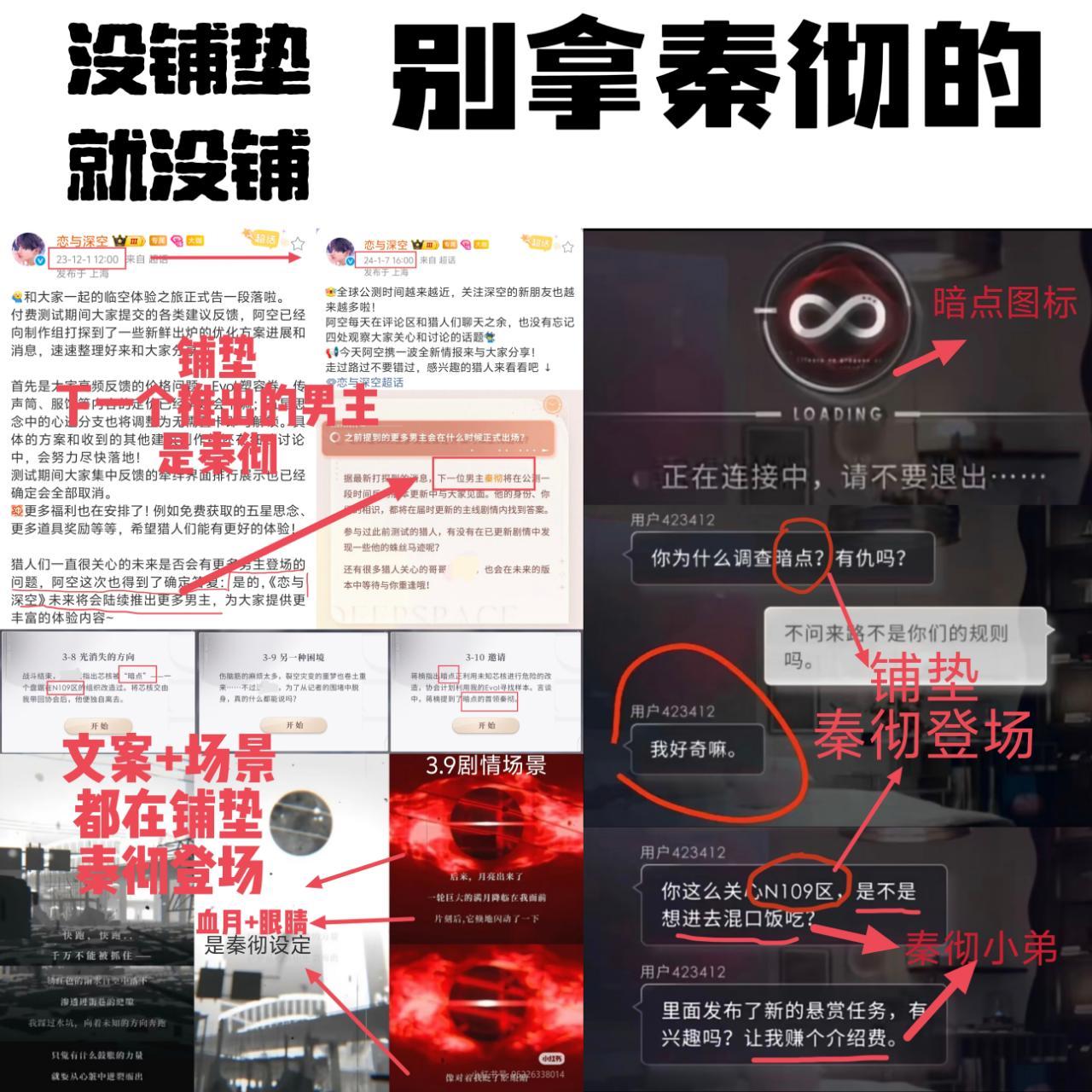 tg 针对偷秦彻登场铺垫做的澄清图 