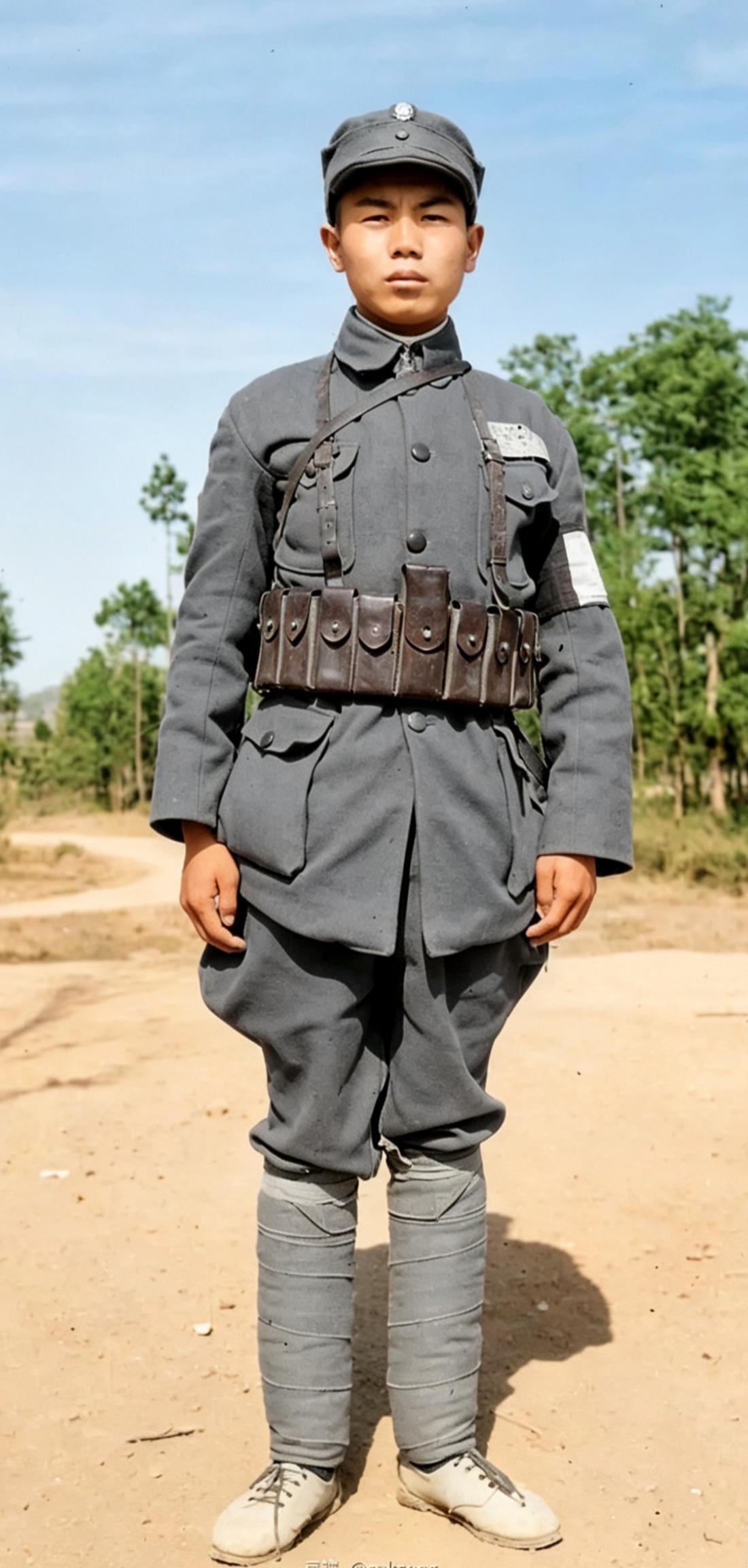 ​1943年，云南。山河风雨飘摇，少年戎装赴国殇，吾辈当永世铭记。这名面容尚显稚