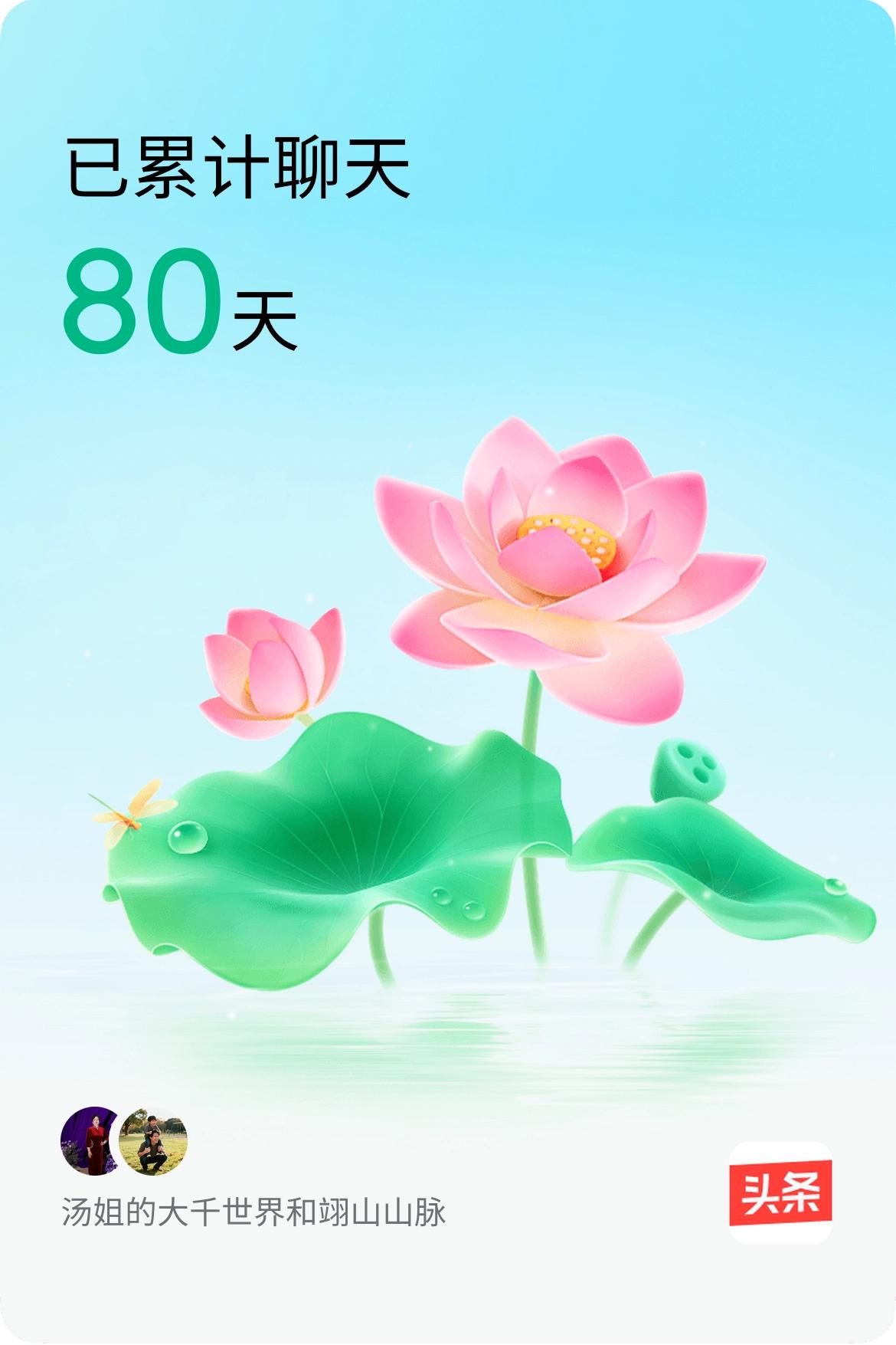 我和@翊山山脉已经一起养花80天啦，快来一起养花～