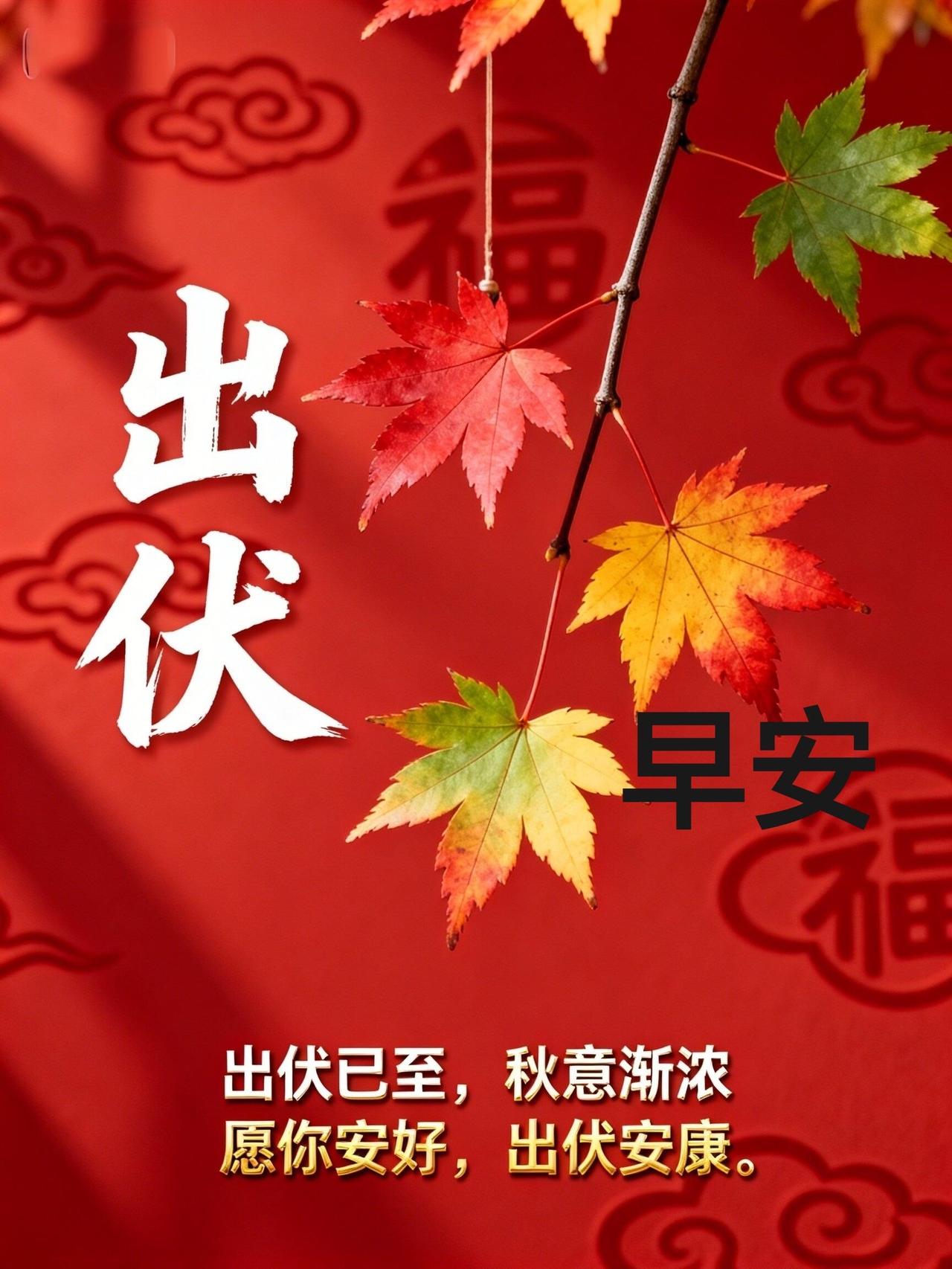 早上好，2026出伏安康🍃。熬过一整个盛夏的闷热煎熬，终于迎来出伏的日子，季节