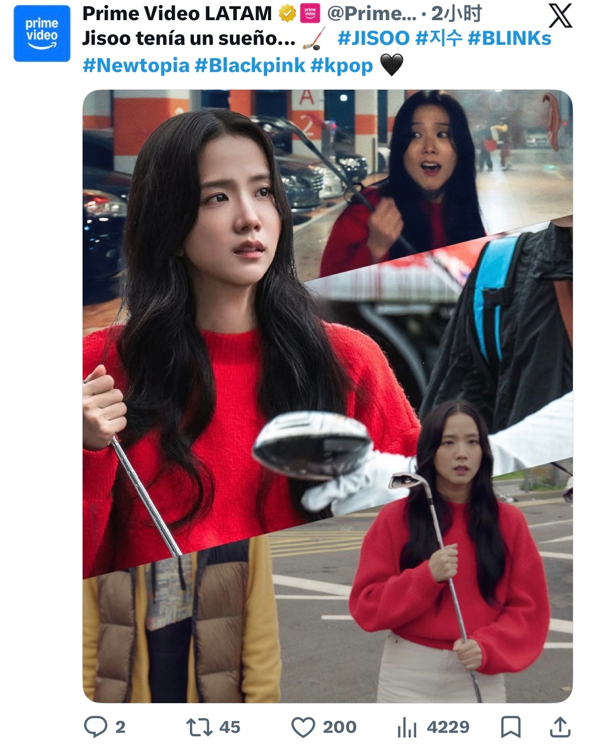 kimjisoo  “智秀曾有一个梦…🏑”Prime Video LATAM发