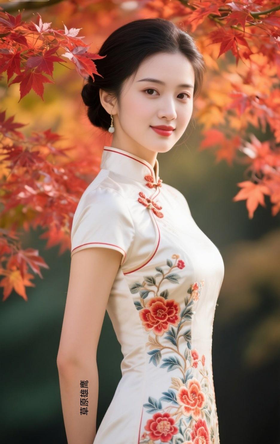 《裁片云锦，缝进江南烟雨》
 
一匹云锦洇开黛色天光
剪刀裁碎三月的濛濛
斜襟叠