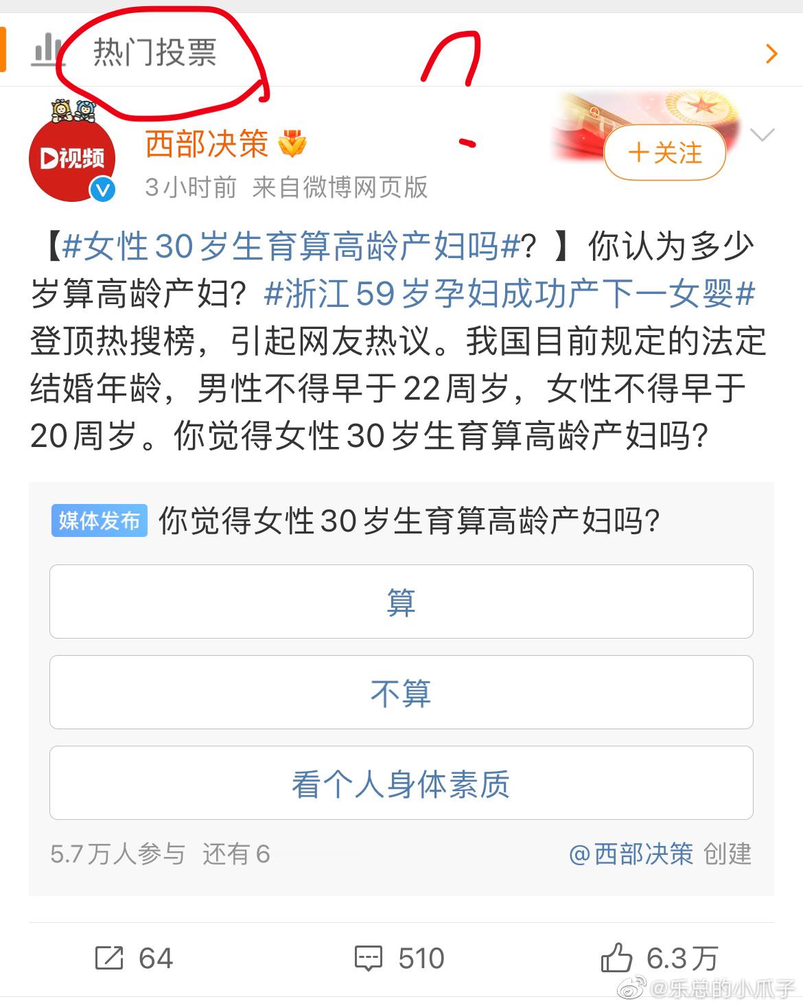 #女性30岁生育算高龄产妇吗# 算不算不是医学说了算吗？还能投票投出来？现在真的