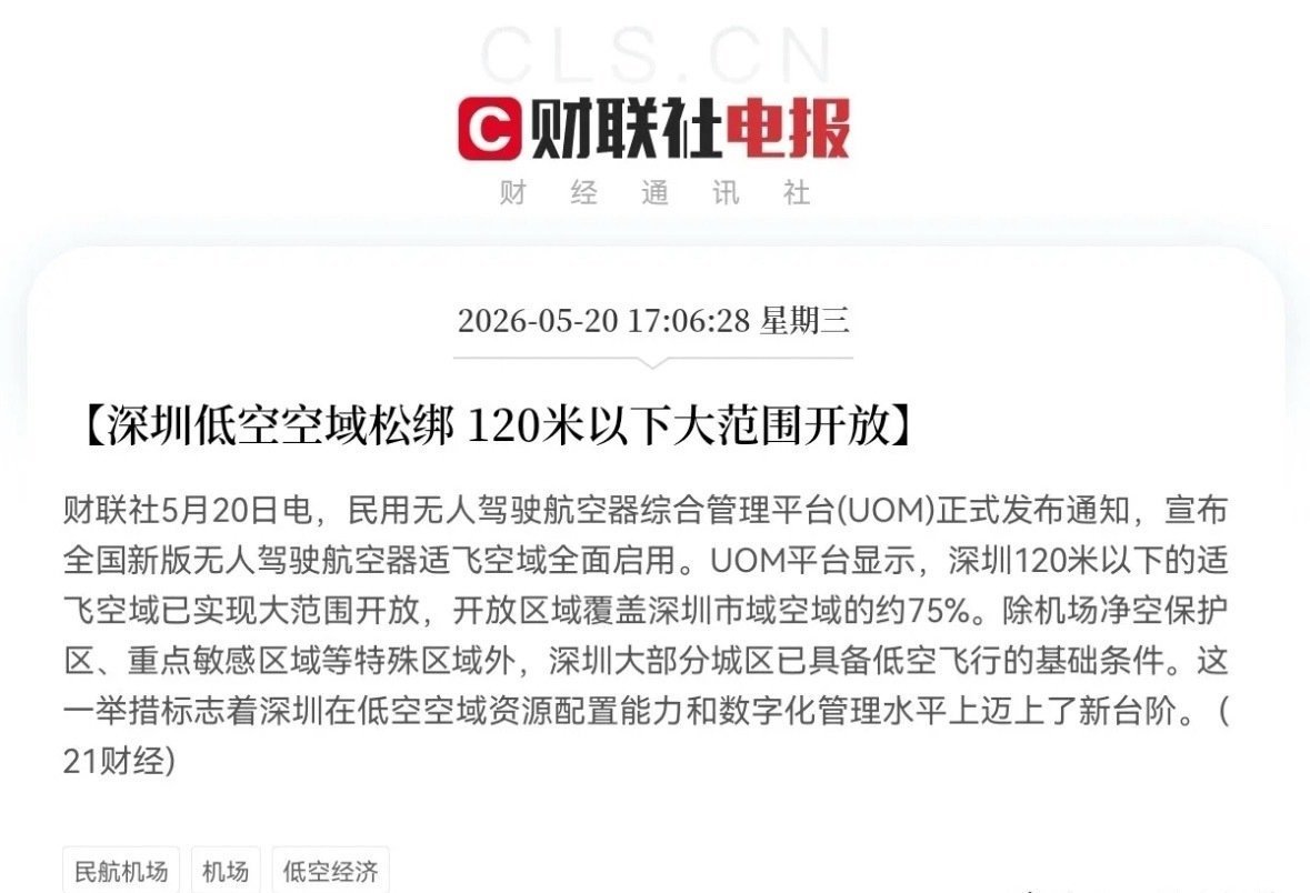 突发利好！突发大利好！低空经济重大利好！不出意外的话，明天要轮到低空经济起飞了下