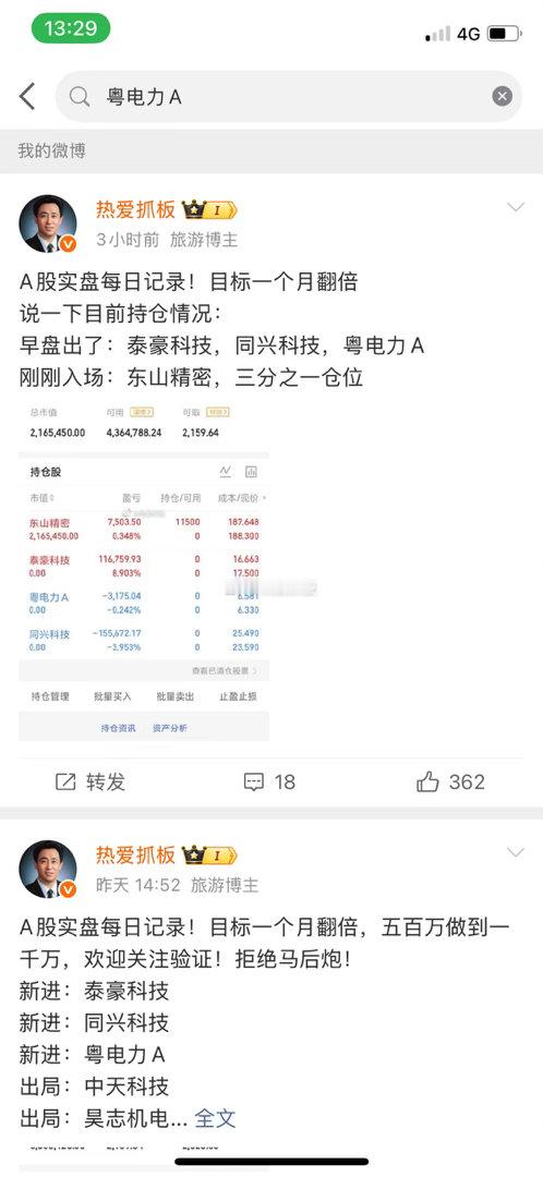 这波操作真是让我又气又笑。昨天刚上粤电力A的车，今早被主力一波跳水吓得手一抖就割