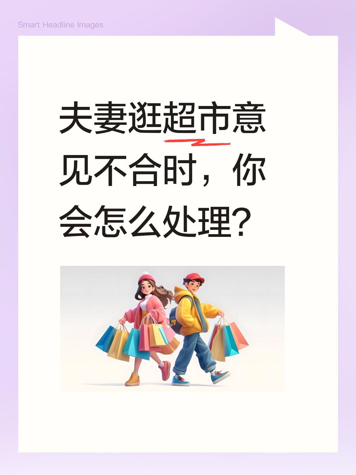 夫妻逛超市意见不合时，你会怎么处理？
孙杨在国外超市想买锅煮泡面，张豆豆看到后轻