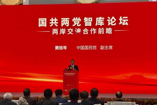 国民党副主席萧旭岑，今（3日）在脸书发文表示，刚刚出席“国共两党智库论坛”开幕式