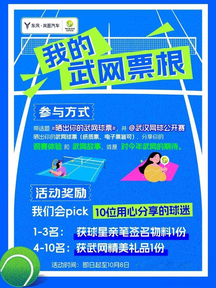2026武汉网球公开赛开票消息正式公布！万众期待的WTA1000级别赛事，202