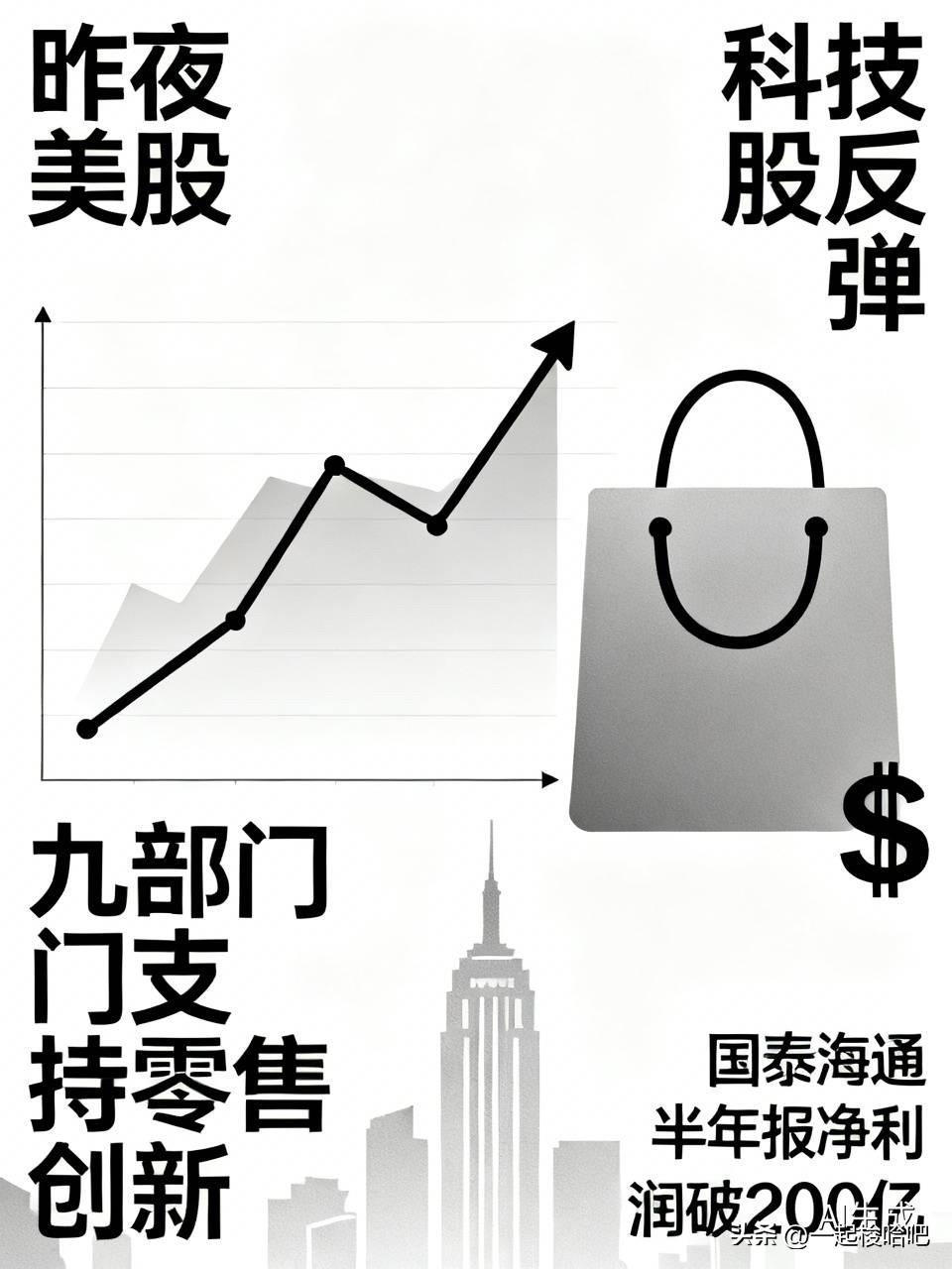 今日重点关注以下行业机会：
1重磅利好消息：昨晚美股那斯达克探底回升上涨0.2%