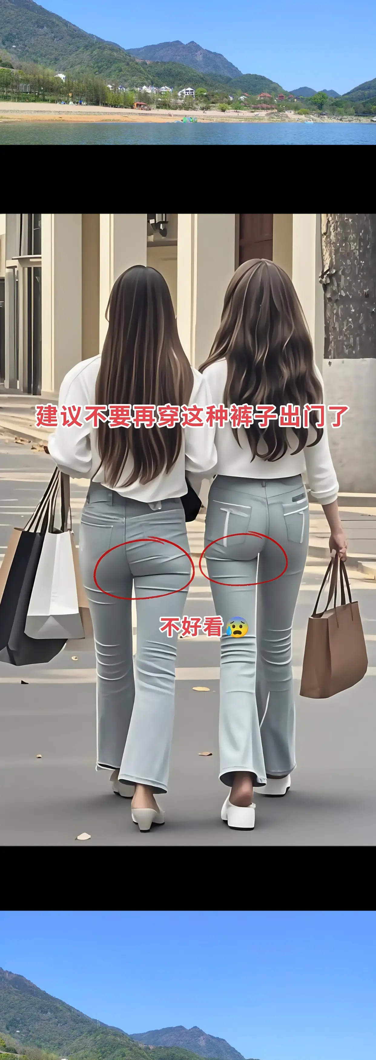 姐妹们，这条裤子真的是太好看了，它非常的百搭，不管是搭配短袖还是衬衫都...