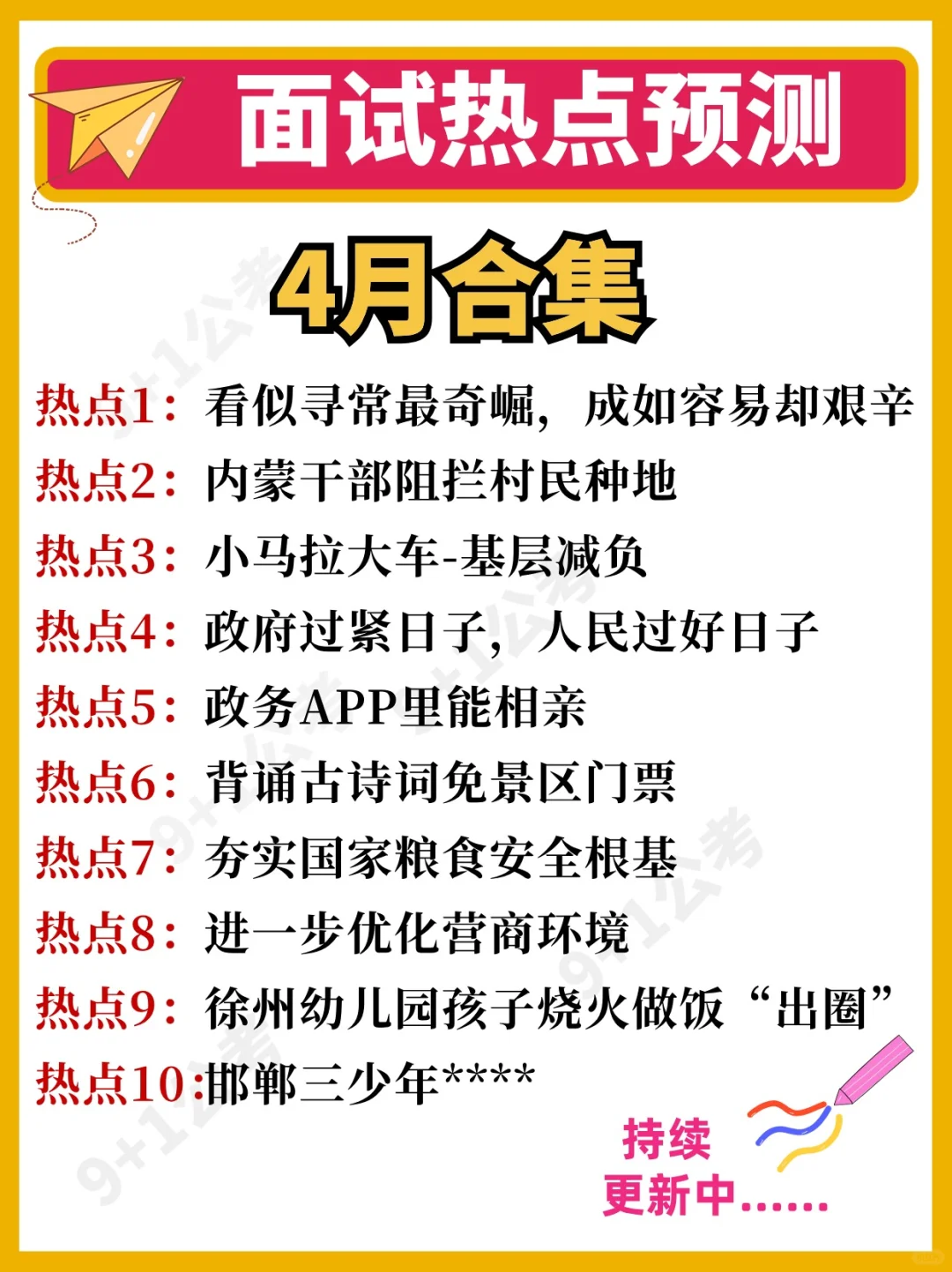 2024年1-4月热点合集～逐字稿背起来！！