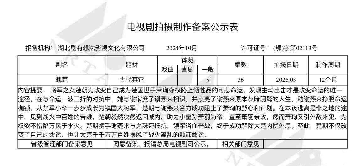 周翊然 评论区 翘楚是24年11月之前就已完成备案的项目，那时候就改名翘楚了，明